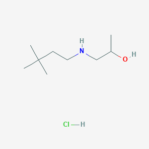 molecular formula C9H22ClNO B2536748 1-(3,3-Dimethylbutylamino)propan-2-ol;hydrochloride CAS No. 2567502-80-9
