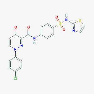 molecular formula C20H14ClN5O4S2 B253675 1-(4-chlorophenyl)-4-oxo-N-[4-(1,3-thiazol-2-ylsulfamoyl)phenyl]-1,4-dihydropyridazine-3-carboxamide 