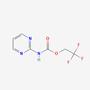 molecular formula C7H6F3N3O2 B2536751 2,2,2-trifluoroethyl N-(pyrimidin-2-yl)carbamate CAS No. 1087788-55-3