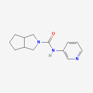 molecular formula C13H17N3O B2536773 N-Pyridin-3-yl-3,3a,4,5,6,6a-hexahydro-1H-cyclopenta[c]pyrrole-2-carboxamide CAS No. 2124007-83-4