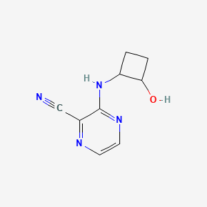 molecular formula C9H10N4O B2536777 3-[(2-Hydroxycyclobutyl)amino]pyrazine-2-carbonitrile CAS No. 2199602-51-0