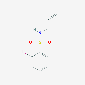 molecular formula C9H10FNO2S B2536779 2-fluoro-N-(prop-2-en-1-yl)benzene-1-sulfonamide CAS No. 730986-28-4