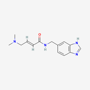 molecular formula C14H18N4O B2536795 (E)-N-(3H-Benzimidazol-5-ylmethyl)-4-(dimethylamino)but-2-enamide CAS No. 2411326-61-7