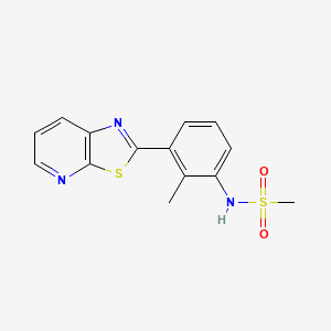 molecular formula C14H13N3O2S2 B2536801 N-(2-méthyl-3-(thiazolo[5,4-b]pyridin-2-yl)phényl)méthanesulfonamide CAS No. 912624-95-4