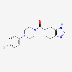 molecular formula C18H21ClN4O B2536803 (4-(4-chlorophenyl)piperazin-1-yl)(4,5,6,7-tetrahydro-1H-benzo[d]imidazol-5-yl)methanone CAS No. 2034451-01-7