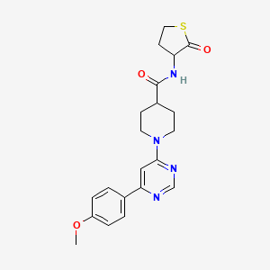 1-[6-(4-methoxyphenyl)pyrimidin-4-yl]-N-(2-oxothiolan-3-yl)piperidine-4-carboxamide