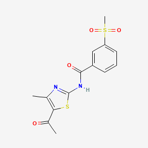 molecular formula C14H14N2O4S2 B2536811 N-(5-acetyl-4-methylthiazol-2-yl)-3-(methylsulfonyl)benzamide CAS No. 896287-45-9