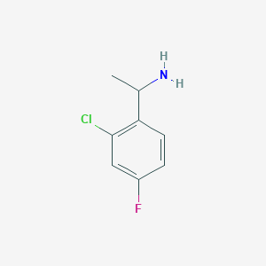 molecular formula C8H9ClFN B2536812 1-(2-Chloro-4-fluorophenyl)ethan-1-amine CAS No. 1098070-11-1