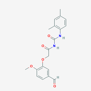 molecular formula C19H20N2O5 B2536817 N-[(2,4-dimethylphenyl)carbamoyl]-2-(5-formyl-2-methoxyphenoxy)acetamide CAS No. 879141-84-1