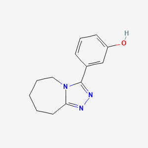molecular formula C13H15N3O B2536824 3-{5H,6H,7H,8H,9H-[1,2,4]triazolo[4,3-a]azepin-3-yl}phenol CAS No. 923256-33-1