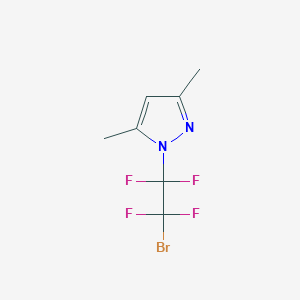molecular formula C7H7BrF4N2 B2536826 1-(2-bromo-1,1,2,2-tetrafluoroethyl)-3,5-dimethyl-1H-pyrazole CAS No. 1125518-67-3