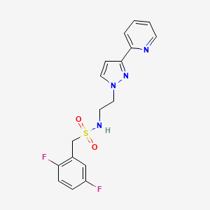 molecular formula C17H16F2N4O2S B2536836 1-(2,5-difluorophenyl)-N-(2-(3-(pyridin-2-yl)-1H-pyrazol-1-yl)ethyl)methanesulfonamide CAS No. 1448053-65-3