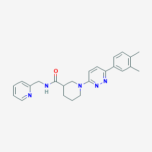 molecular formula C24H27N5O B2536846 1-(6-(3,4-二甲苯基)吡啶并[3,4-d]嘧啶-3-基)-N-(吡啶-2-基甲基)哌啶-3-甲酰胺 CAS No. 1251568-69-0
