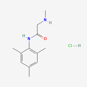 molecular formula C12H19ClN2O B2536848 N-mesityl-2-(methylamino)acetamide hydrochloride CAS No. 1049756-92-4