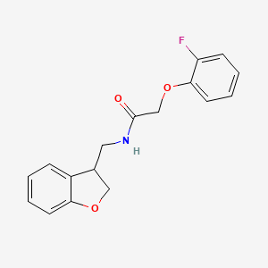 molecular formula C17H16FNO3 B2536851 N-[(2,3-二氢-1-苯并呋喃-3-基)甲基]-2-(2-氟苯氧基)乙酰胺 CAS No. 1798141-01-1