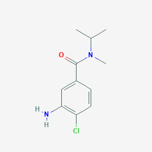 molecular formula C11H15ClN2O B2536854 3-amino-4-chloro-N-methyl-N-(propan-2-yl)benzamide CAS No. 953891-84-4