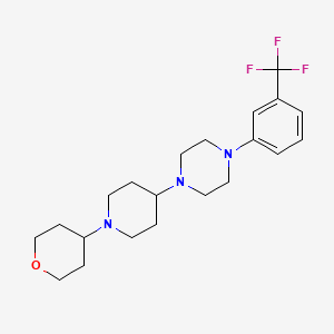 molecular formula C21H30F3N3O B2536855 1-(1-(tetrahydro-2H-pyran-4-yl)piperidin-4-yl)-4-(3-(trifluoromethyl)phenyl)piperazine CAS No. 2034501-49-8