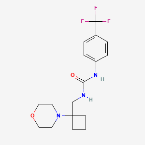 molecular formula C17H22F3N3O2 B2536874 1-[(1-Morpholin-4-ylcyclobutyl)methyl]-3-[4-(trifluoromethyl)phenyl]urea CAS No. 2380078-85-1