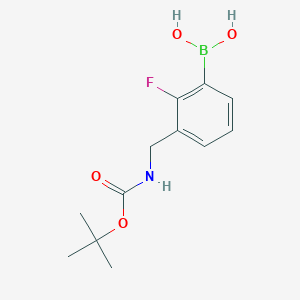 molecular formula C12H17BFNO4 B2536877 3-(Boc-aminomethyl)-2-fluorophenylboronic acid CAS No. 2377610-40-5