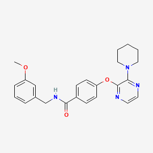 N-(3-methoxybenzyl)-4-((3-(piperidin-1-yl)pyrazin-2-yl)oxy)benzamide