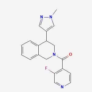 molecular formula C19H17FN4O B2536901 (3-fluoropyridin-4-yl)(4-(1-methyl-1H-pyrazol-4-yl)-3,4-dihydroisoquinolin-2(1H)-yl)methanone CAS No. 2034534-78-4