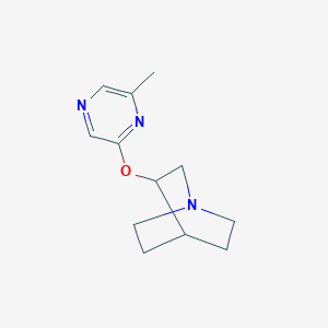 molecular formula C12H17N3O B2536911 3-[(6-Methylpyrazin-2-yl)oxy]-1-azabicyclo[2.2.2]octane CAS No. 2199902-06-0