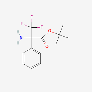 B2536921 Tert-butyl 2-amino-3,3,3-trifluoro-2-phenylpropanoate CAS No. 2248275-29-6