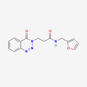 molecular formula C15H14N4O3 B2536926 N-(furan-2-ylmethyl)-3-(4-oxo-1,2,3-benzotriazin-3-yl)propanamide CAS No. 440331-65-7