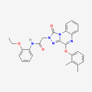 molecular formula C27H25N5O4 B2536929 2-(4-(2,3-dimethylphenoxy)-1-oxo-[1,2,4]triazolo[4,3-a]quinoxalin-2(1H)-yl)-N-(2-ethoxyphenyl)acetamide CAS No. 1189449-72-6