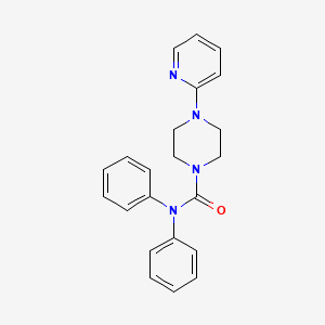 molecular formula C22H22N4O B2536931 N,N-二苯基-4-吡啶-2-基哌嗪-1-甲酰胺 CAS No. 125525-79-3