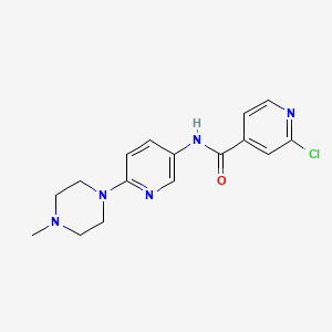 2-chloro-N-[6-(4-methylpiperazin-1-yl)pyridin-3-yl]pyridine-4-carboxamide