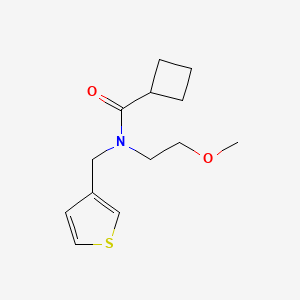 molecular formula C13H19NO2S B2536938 N-(2-methoxyethyl)-N-(thiophen-3-ylmethyl)cyclobutanecarboxamide CAS No. 1219903-53-3