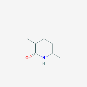 molecular formula C8H15NO B2536940 3-Ethyl-6-methylpiperidin-2-one CAS No. 1823801-15-5