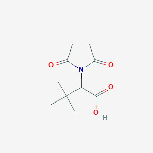 molecular formula C10H15NO4 B2536945 2-(2,5-二氧代吡咯烷-1-基)-3,3-二甲基丁酸 CAS No. 1340309-12-7