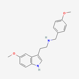 molecular formula C19H22N2O2 B2536947 N-(4-methoxybenzyl)-N-[2-(5-methoxy-1H-indol-3-yl)ethyl]amine CAS No. 155639-31-9
