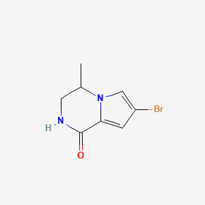 molecular formula C8H9BrN2O B2536955 7-Bromo-4-methyl-3,4-dihydro-2H-pyrrolo[1,2-a]pyrazin-1-one CAS No. 1869739-39-8