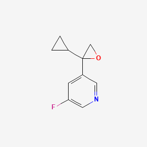 molecular formula C10H10FNO B2536966 3-(2-Cyclopropyloxiran-2-yl)-5-fluoropyridine CAS No. 2248301-31-5