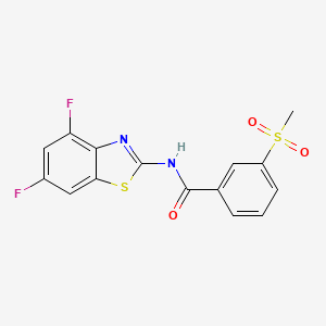 molecular formula C15H10F2N2O3S2 B2536986 N-(4,6-difluorobenzo[d]thiazol-2-yl)-3-(methylsulfonyl)benzamide CAS No. 896298-47-8