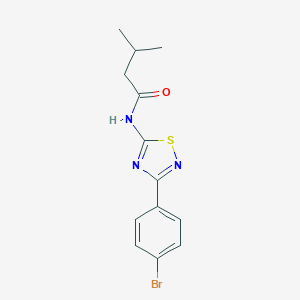 molecular formula C13H14BrN3OS B253699 N-[3-(4-bromophenyl)-1,2,4-thiadiazol-5-yl]-3-methylbutanamide 