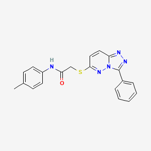 molecular formula C20H17N5OS B2536992 2-((3-phenyl-[1,2,4]triazolo[4,3-b]pyridazin-6-yl)thio)-N-(p-tolyl)acetamide CAS No. 852372-34-0