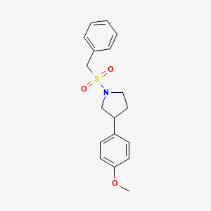 molecular formula C18H21NO3S B2536994 1-(Benzylsulfonyl)-3-(4-methoxyphenyl)pyrrolidine CAS No. 1351612-96-8
