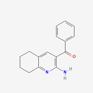 molecular formula C16H16N2O B2536997 (2-氨基-5,6,7,8-四氢-3-喹啉基)(苯基)甲苯酮 CAS No. 1447962-29-9