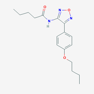 molecular formula C17H23N3O3 B253700 N-[4-(4-butoxyphenyl)-1,2,5-oxadiazol-3-yl]pentanamide 