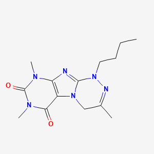 molecular formula C14H20N6O2 B2537003 1-butyl-3,7,9-trimethyl-7,9-dihydro-[1,2,4]triazino[3,4-f]purine-6,8(1H,4H)-dione CAS No. 898412-53-8