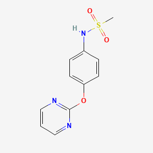 molecular formula C11H11N3O3S B2537006 N-[4-(2-pyrimidinyloxy)phenyl]methanesulfonamide CAS No. 339104-89-1