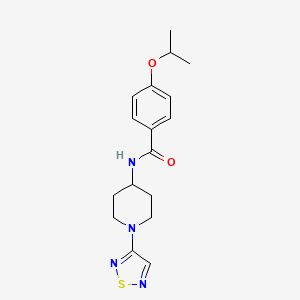 molecular formula C17H22N4O2S B2537009 4-(propan-2-yloxy)-N-[1-(1,2,5-thiadiazol-3-yl)piperidin-4-yl]benzamide CAS No. 2034303-52-9