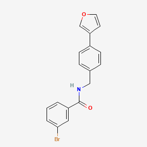 molecular formula C18H14BrNO2 B2537010 3-bromo-N-(4-(furan-3-yl)benzyl)benzamide CAS No. 2034455-44-0