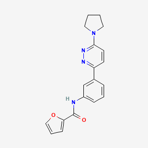 molecular formula C19H18N4O2 B2537016 N-[3-(6-pyrrolidin-1-ylpyridazin-3-yl)phenyl]furan-2-carboxamide CAS No. 899953-55-0