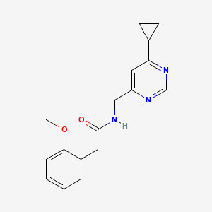 molecular formula C17H19N3O2 B2537017 N-((6-cyclopropylpyrimidin-4-yl)methyl)-2-(2-methoxyphenyl)acetamide CAS No. 2177060-61-4