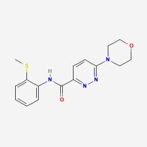 molecular formula C16H18N4O2S B2537019 N-(2-(甲硫基)苯基)-6-吗啉并吡哒嗪-3-甲酰胺 CAS No. 1396790-51-4